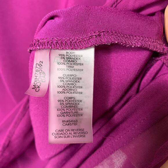 Calvin Klein Purple Blouse Sz Medium - Picture 4 of 6